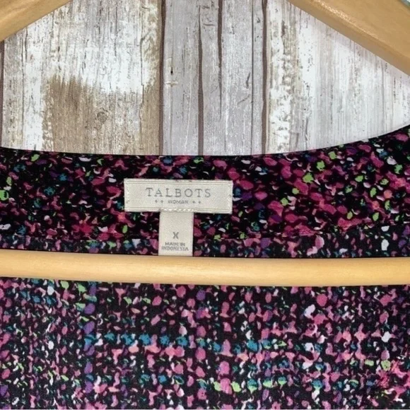 Talbots Sleeveless Black & Magenta Blouse - Picture 4 of 4